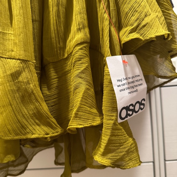 ASOS Macrame Ruffle Sleeve Mini Dress - Picture 6 of 7